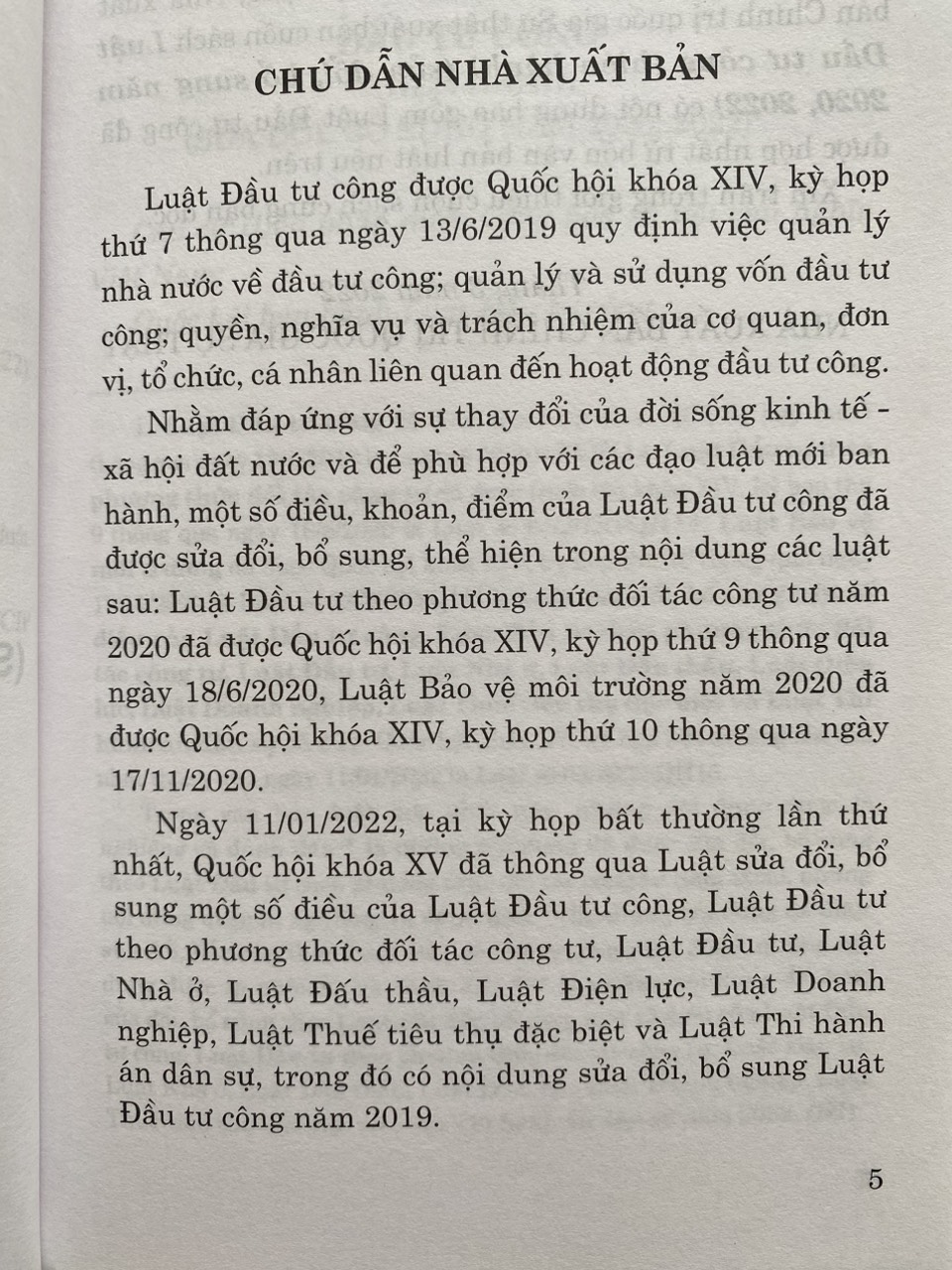 Luật Đầu Tư Công ( Hiện Hành ) ( Sửa đổi, Bổ sung năm 2020, 2022)