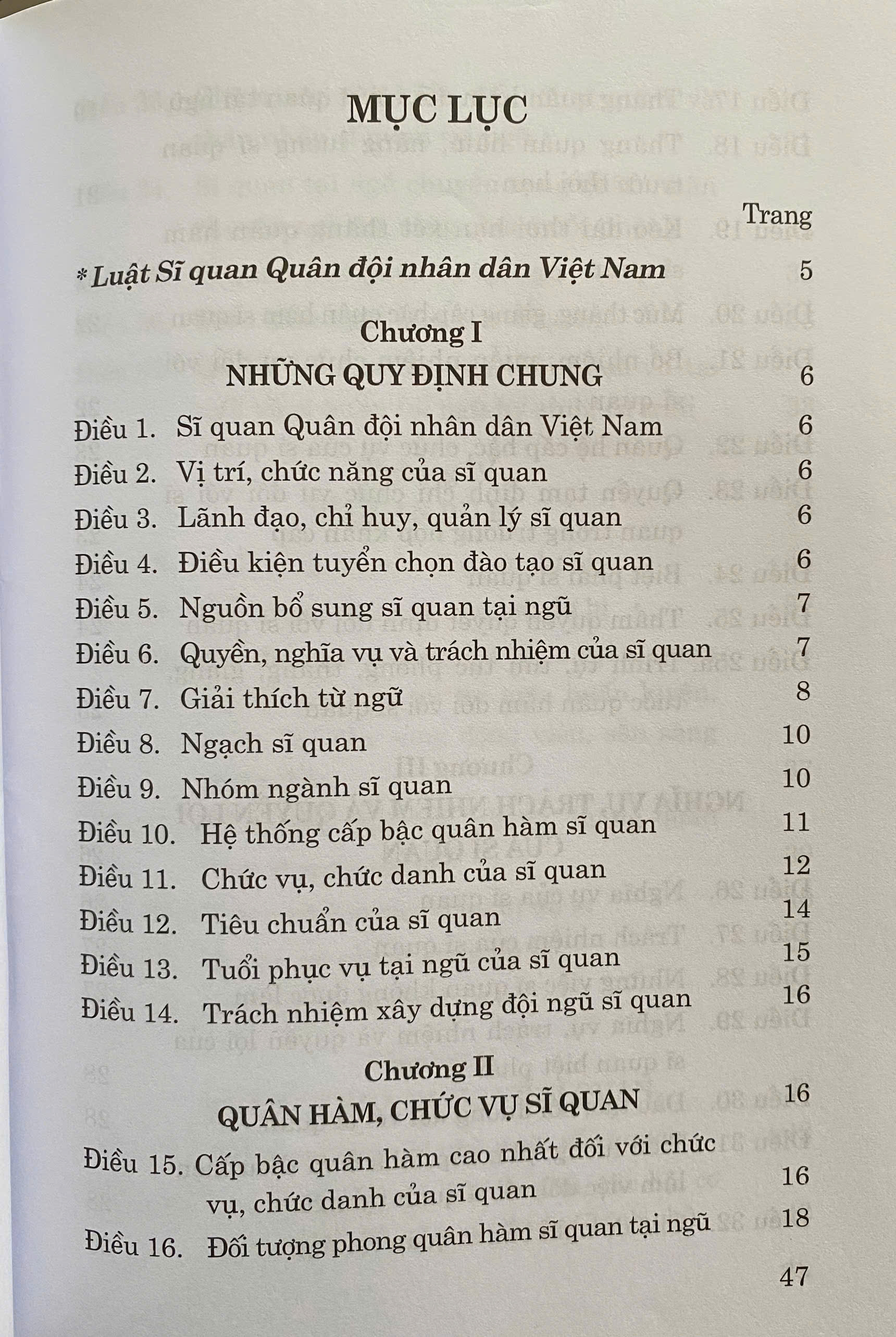 Luật Sĩ Quan Quân Đội Nhân Dân Việt Nam ( Sửa đổi, bổ sung năm 2024 )