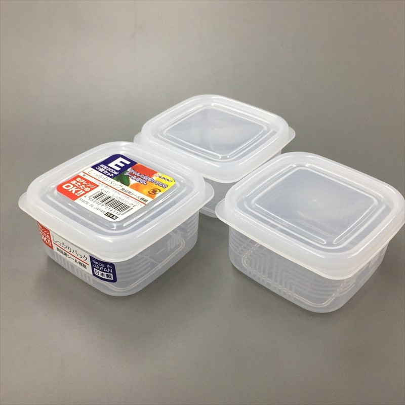 Combo 02 Set hộp nhựa Nakaya 200ml bảo quản thức ăn trong rủ lạnh, có nắp mềm - Nội địa Nhật (03 hộp/Set)