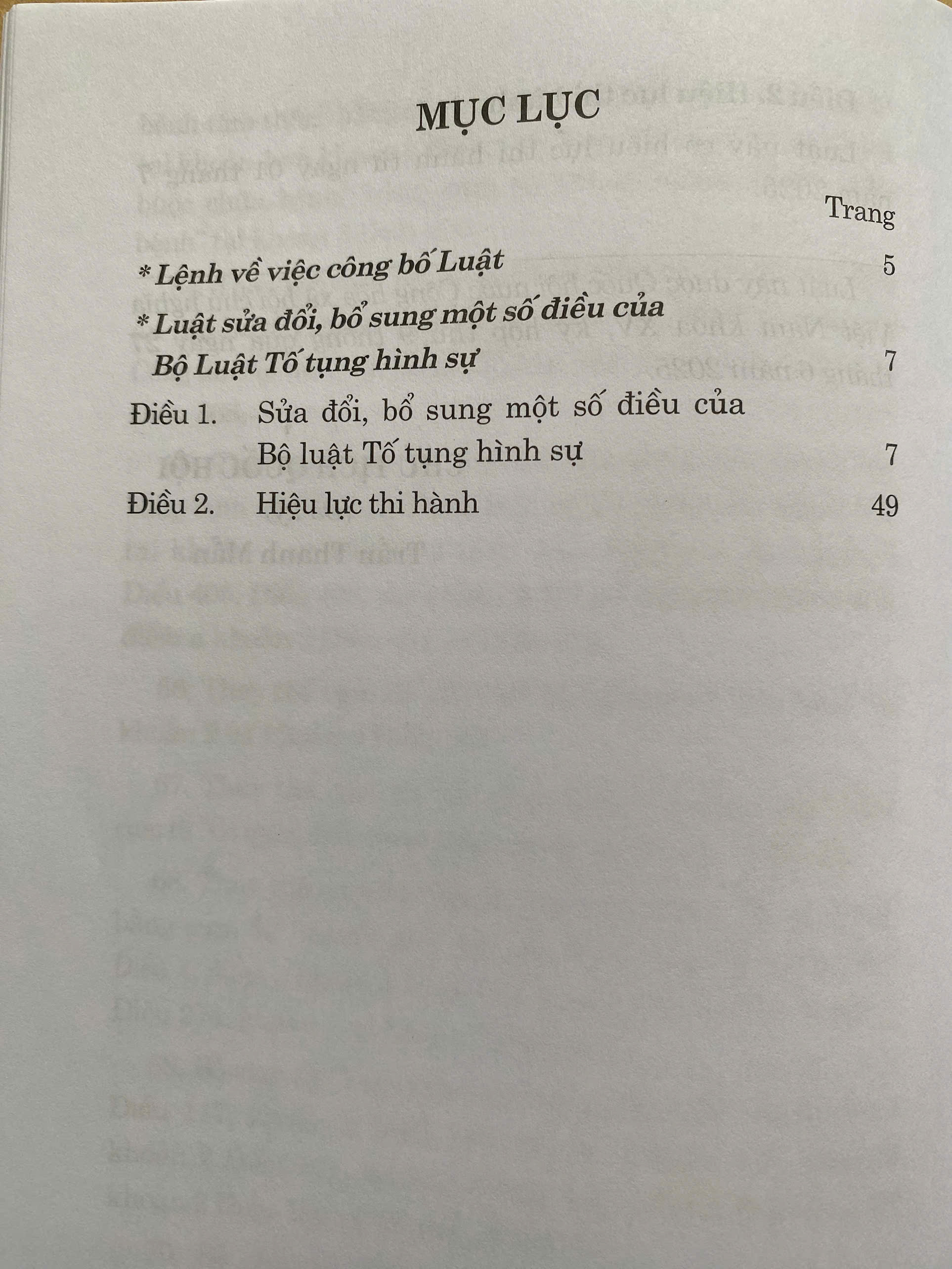 Luật Sửa Đổi, Bổ Sung Một Số Điều Của Bộ Luật Tố Tụng Hình Sự Năm 2025