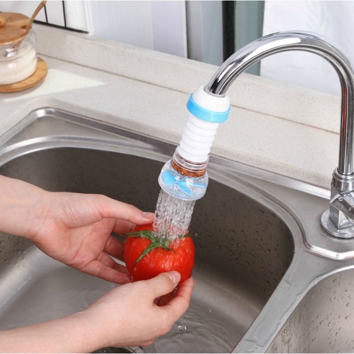 Vòi tăng áp suất , đầu vòi nối rửa bát tăng áp xoay 360 độ cho bồn rửa chén có than hoạt tính