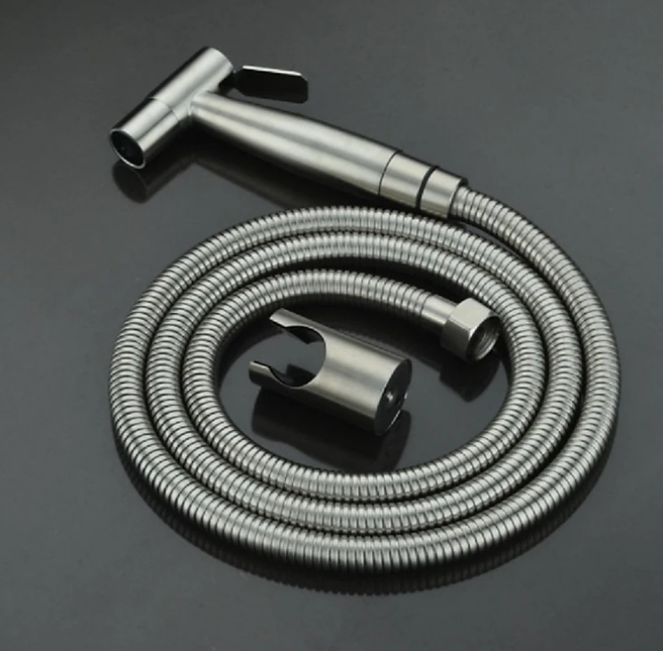 Vòi xịt vệ sinh KG49 cao cấp, xịt nước mạnh rất êm siêu bền chất liệu inoxsus304 - Hàng chính hãng