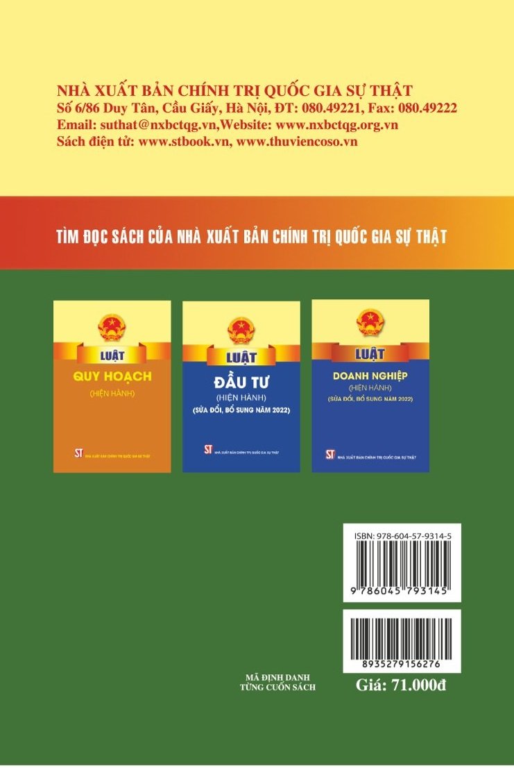 Luật Bảo vệ môi trường (hiện hành) (sửa đổi, bổ sung năm 2022, 2023)