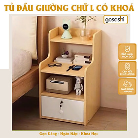 Tủ Đầu Giường Có Ngăn Khoá - Kệ Đầu Giường Tab Đầu Giường Gỗ MDF Cao Cấp 1 Ngăn 2 Ngăn Dễ Dàng Lắp Đặt