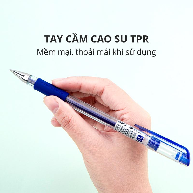 Bút Gel 0.5 mm - Deli E6600S-XD - Mực Xanh