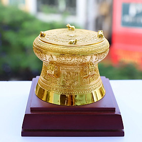 Trống đồng mạ vàng 24K (F7 x 6,5 cm)