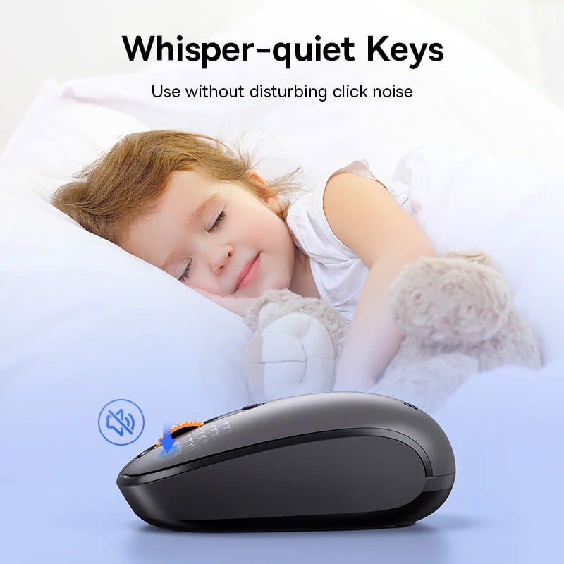 Chuột không dây Baseus F01B Tri-Mode Wireless Mouse Bluetooth & 2.4GHz- hàng chính hãng