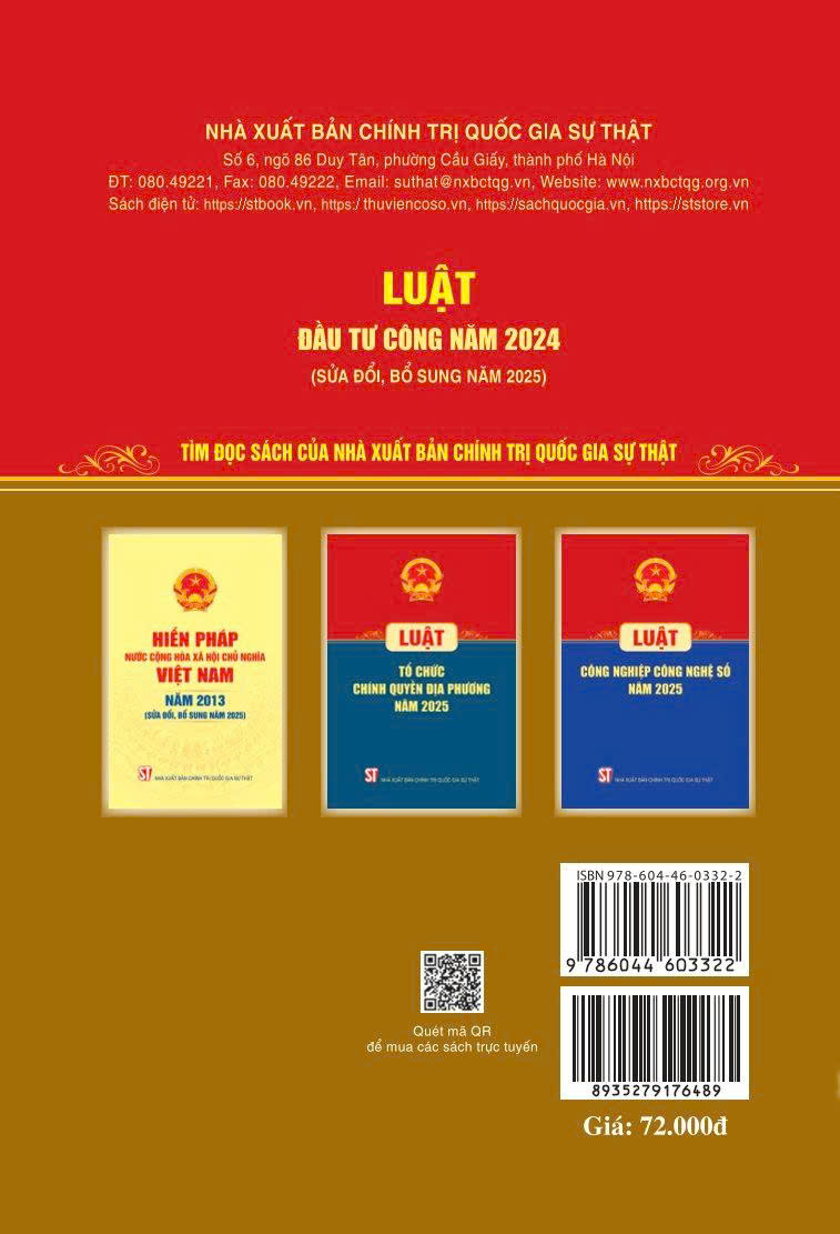 Luât Đầu tư công năm 2024 ( sửa đổi, bổ sung năm 2025)