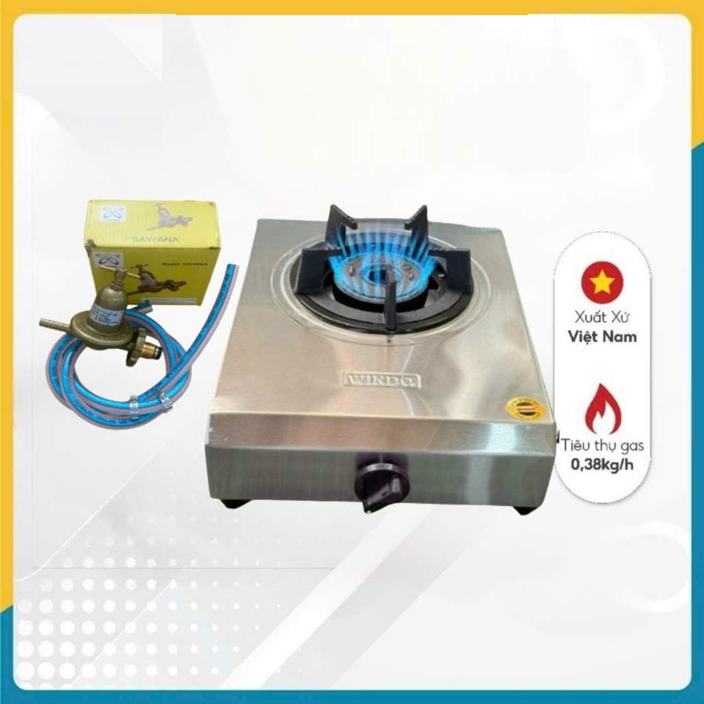 Bếp gas Đơn khè Windo Áp Cao (bán công nghiệp lữa mạnh)- Hàng Chính Hãng