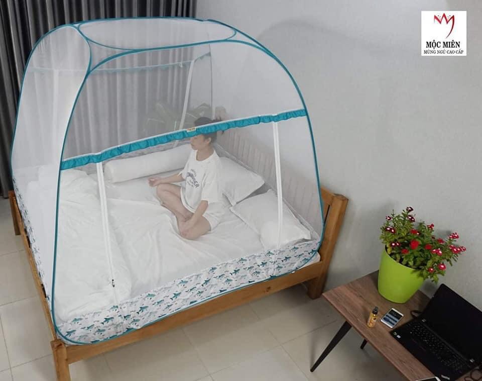 Màn Chụp , Mùng Chụp Cao Cấp Mộc Miên Đỉnh Rộng - Mẫu Cá Mập ( Hà Nội )