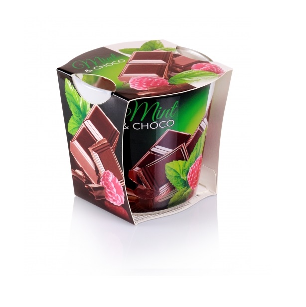 Ly nến thơm Bartek Candles BAT5194 Choco & Pear Mint 115g (Hương sôcôla bạc hà, giao 1 trong 2 mẫu ngẫu nhiên)