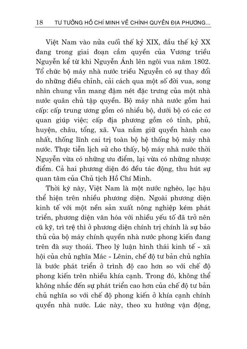 Tư tưởng Hồ Chí Minh về chính quyền địa phương và vận dụng xây dựng, hoàn thiện chính quyền địa phương ở Việt Nam hiện nay (Sách chuyên khảo)