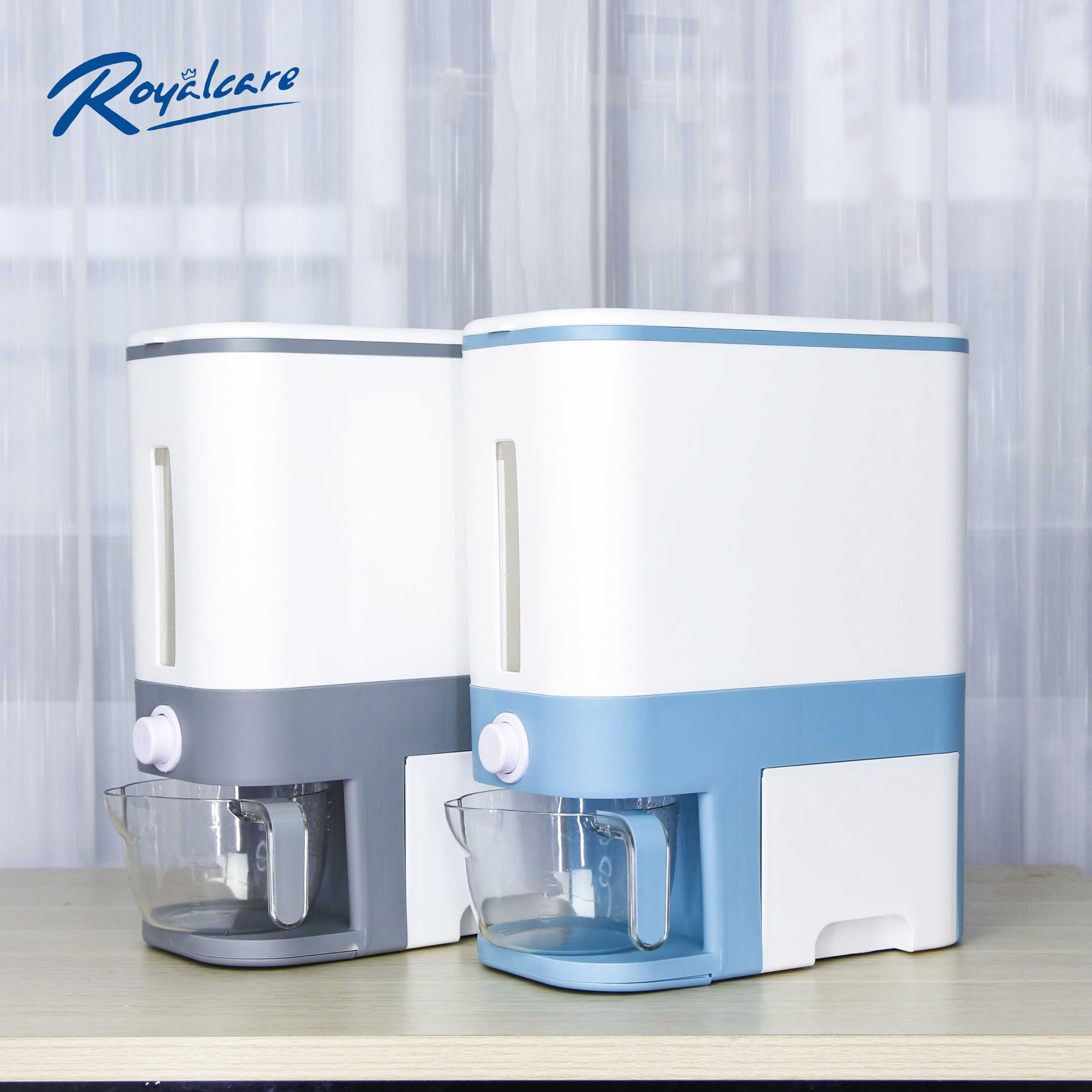 Hộp đựng gạo 12kg, thùng đựng ngũ cốc lớn có nắp đậy, thùng đựng ngũ cốc gia dụng cho nhà bếp, nhiều loại ngũ cốc