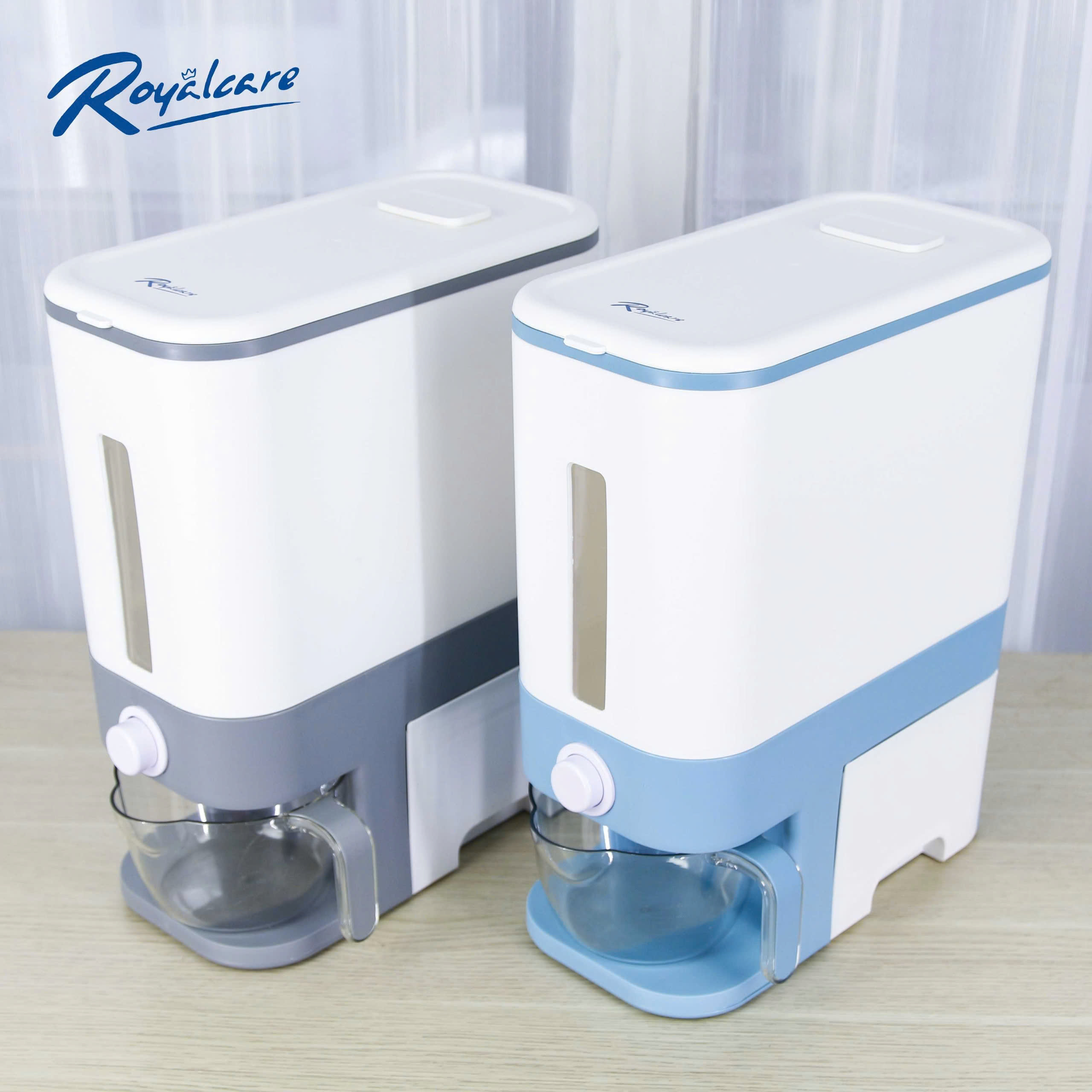 Hộp đựng gạo 12kg, thùng đựng ngũ cốc lớn có nắp đậy, thùng đựng ngũ cốc gia dụng cho nhà bếp, nhiều loại ngũ cốc