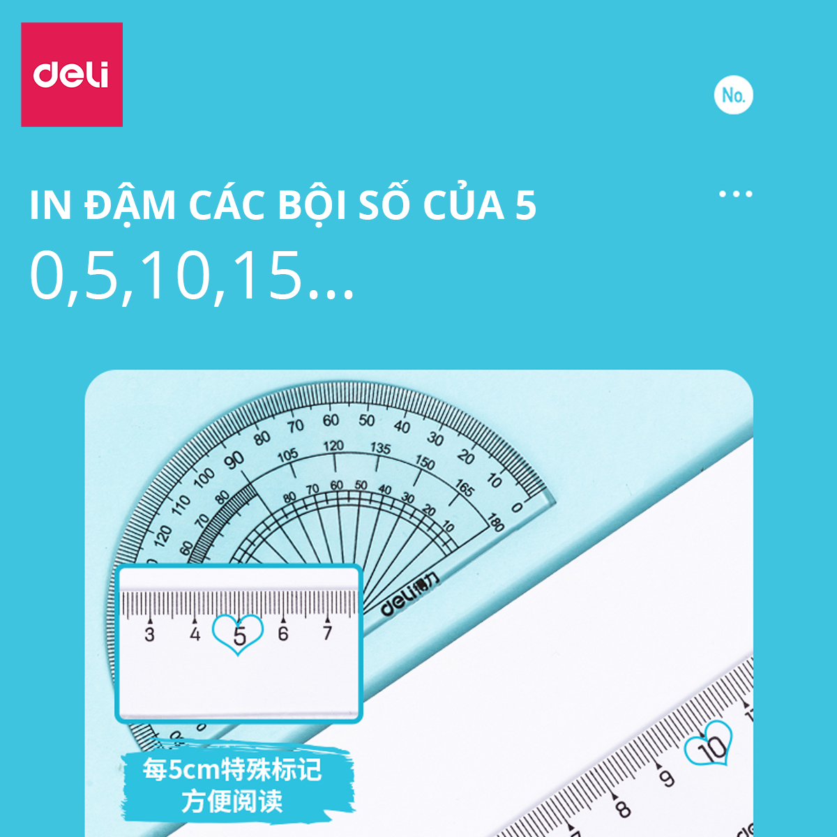 Bộ Thước Kẻ Thước Đo Độ Eke Học Sinh Deli - Bộ Dụng Cụ Học Tập 4 Chiếc - 79529 79530