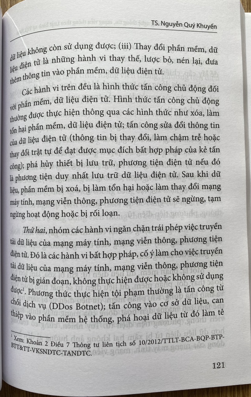 Tội Phạm Trong Lĩnh Vực Công Nghệ Thông Tin, Mạng Viễn Thông Theo Luật Hình Sự Việt Nam