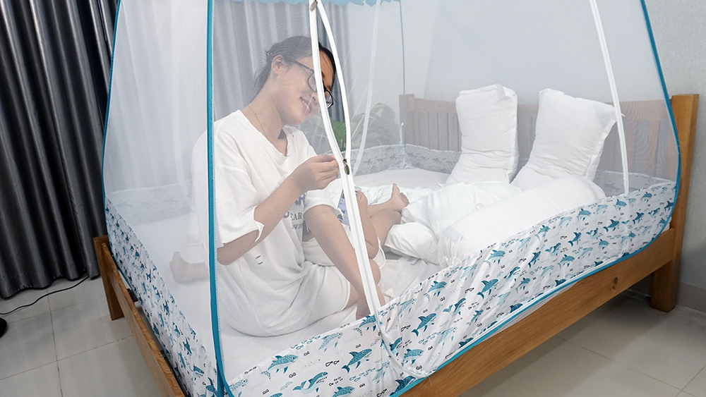 Màn Chụp , Mùng Chụp Cao Cấp Mộc Miên Đỉnh Rộng - Mẫu Cá Mập ( Hà Nội )