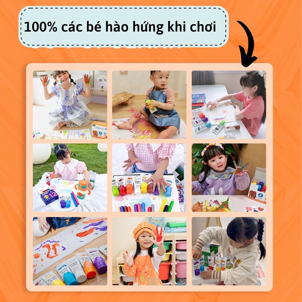 Cọ vẽ màu nước và khay đựng màu nước màu acrylic cho bé Mideer Paint Brush Set & Palette