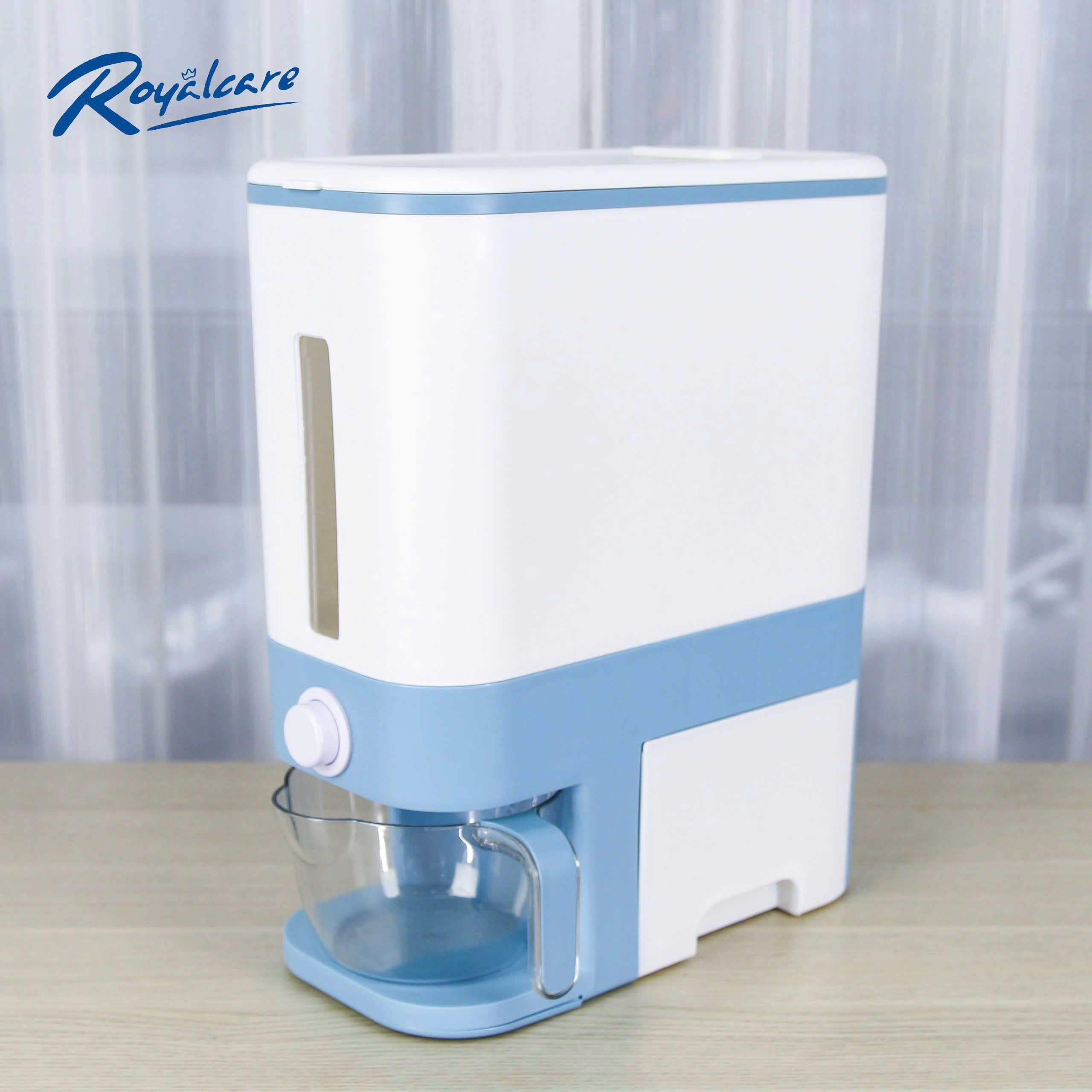 Hộp đựng gạo 12kg, thùng đựng ngũ cốc lớn có nắp đậy, thùng đựng ngũ cốc gia dụng cho nhà bếp, nhiều loại ngũ cốc