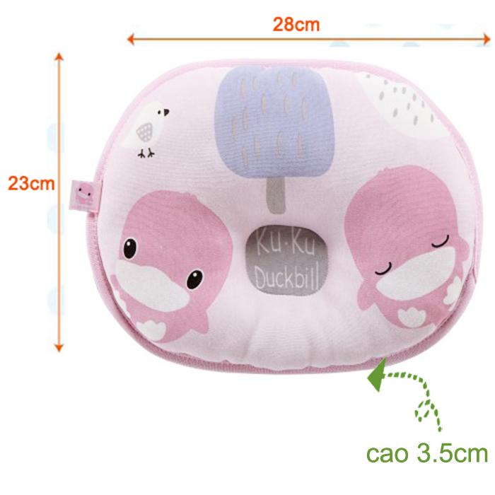 Gối chống bẹp đầu cho bé sơ sinh KU.KU Duckbill 23x28x3.5 cm ku2001