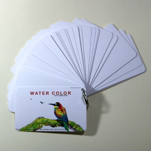 Giấy vẽ màu nước Postcard 40 tờ, vẽ các loại màu nước đẹp, vẽ đẹp cả chì giấy dày 300gsm khổ (8 x 13) cm ARW157 Green Art - Hàng chính hãng