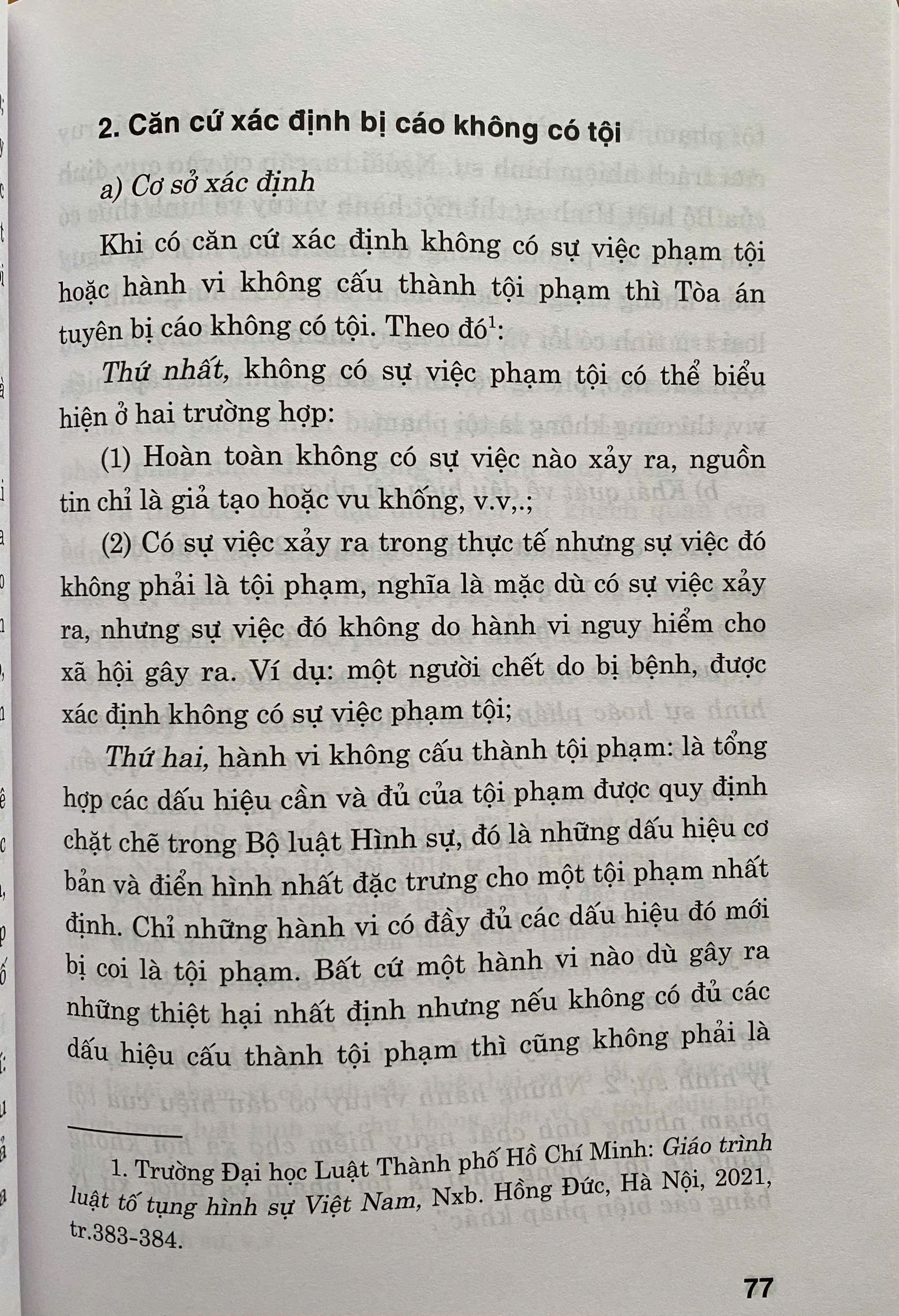 Toà Án Tuyên Bị Cáo Không Có Tội