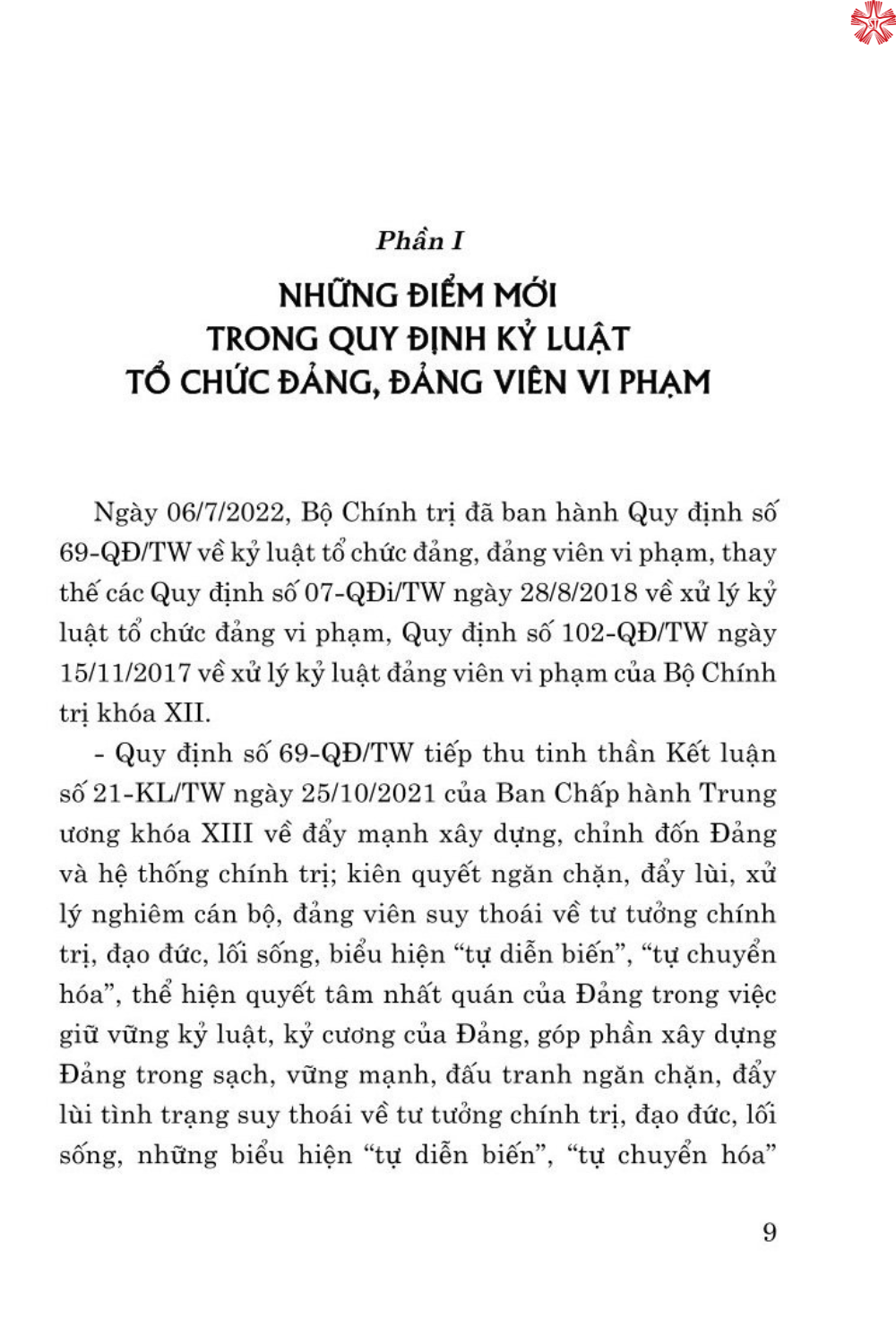 Hỏi - đáp về xử lý vi phạm kỷ luật của Đảng (bản in 2024)