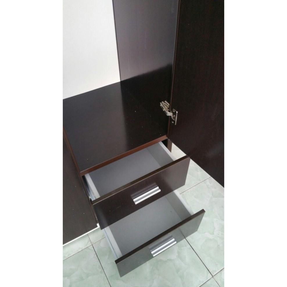 Tủ nhựa đài loan kèm kệ màu oak