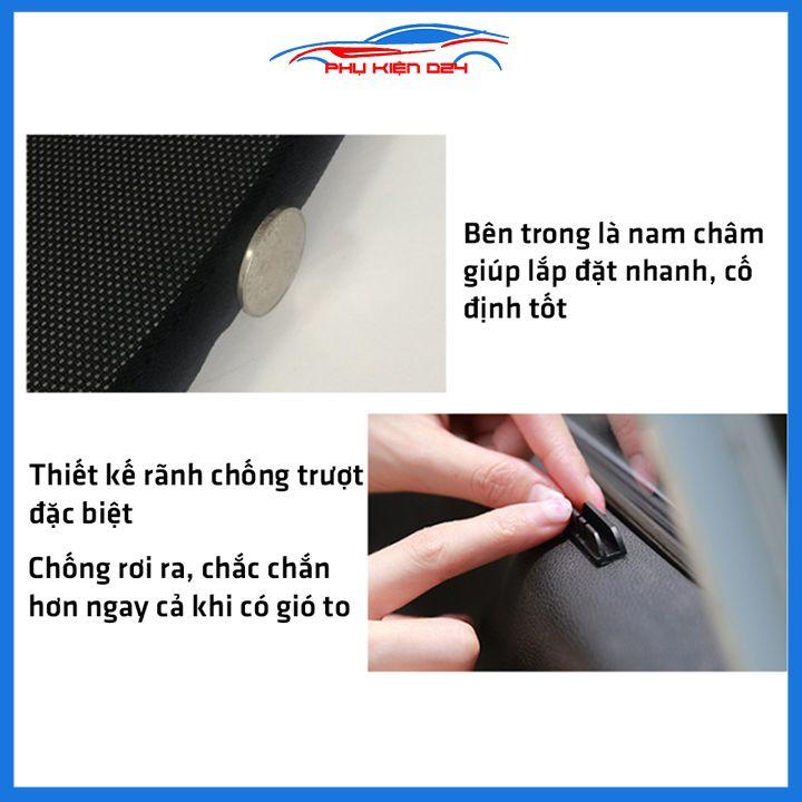 Bộ 4 rèm chắn nắng nam châm Kona 2018-2019-2020 khung cố định chống tia UV