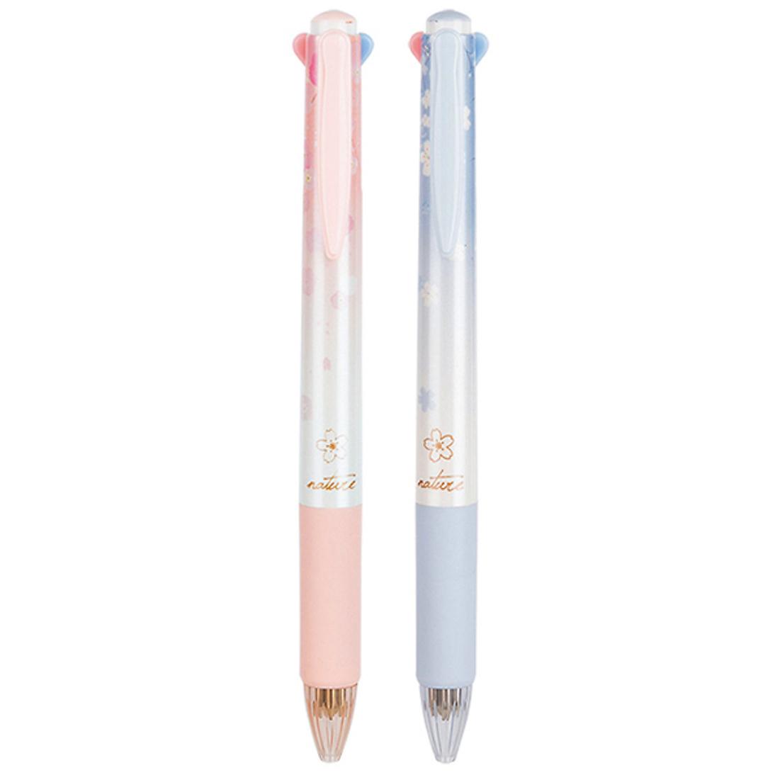 Bút Bi 4 Ngòi 4 Màu 0.7 mm - Deli S311 - Thân Bút Hồng