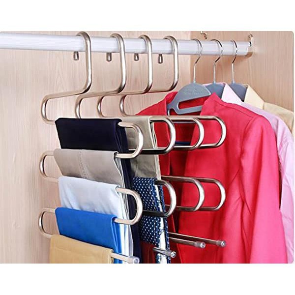 Móc Treo 5 Tầng Móc Áo Quần Đa Năng Kim Loại Bền Đẹp Tiết kiệm Diện Tích Tủ Tối Ưu Siêu Tiện Dụng - Hàng Chính Hãng MINIIN