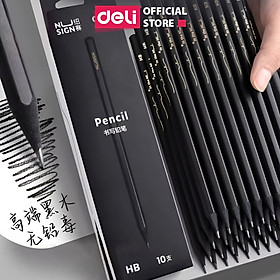Bút Chì 2B Gỗ Nusign Cao Cấp Deli - Chì Đậm Tô Trắc Nghiệm Làm Bài Kiểm Tra Nhạy Với Máy Chấm Thi Học Sinh Văn Phòng