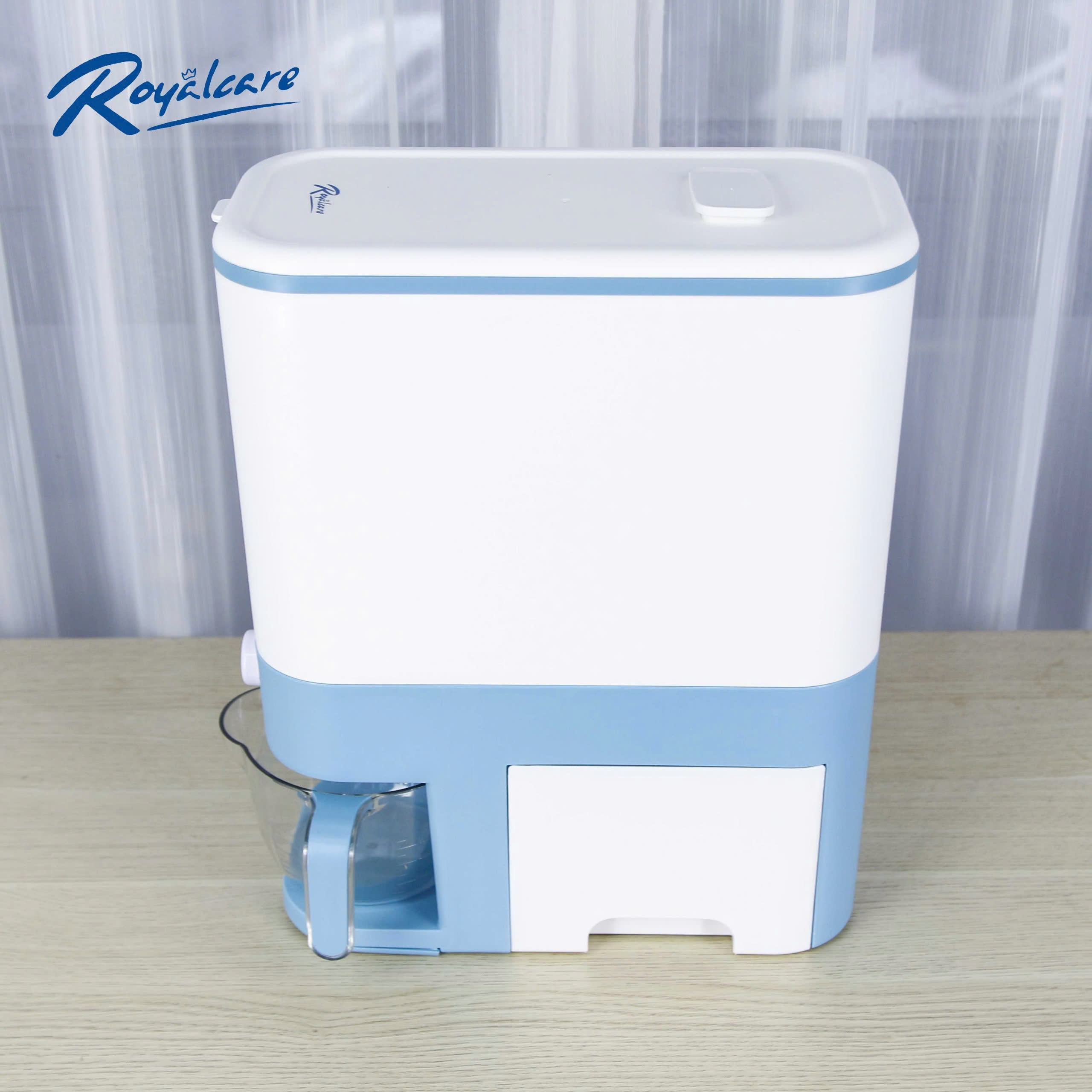 Hộp đựng gạo 12kg, thùng đựng ngũ cốc lớn có nắp đậy, thùng đựng ngũ cốc gia dụng cho nhà bếp, nhiều loại ngũ cốc