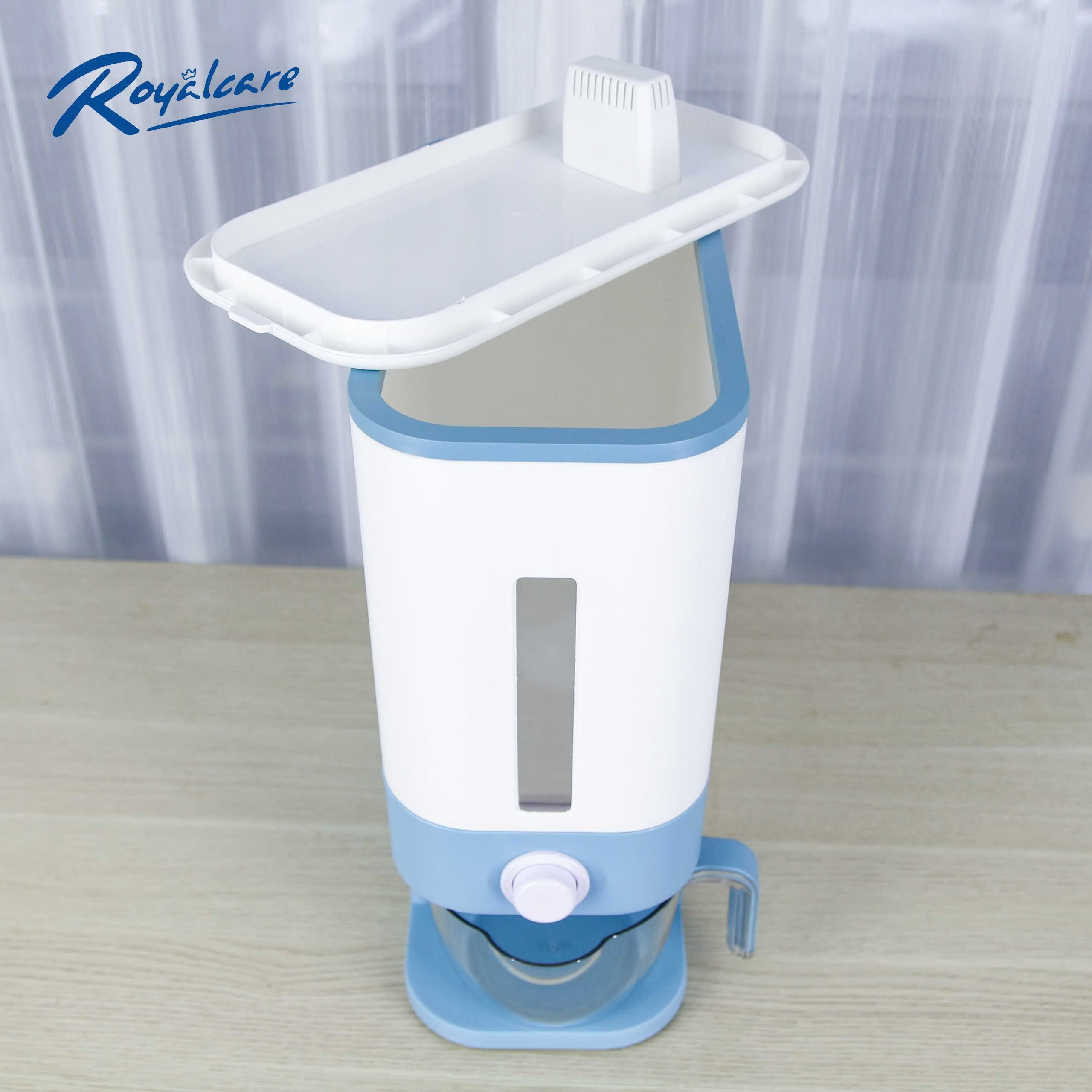Hộp đựng gạo 12kg, thùng đựng ngũ cốc lớn có nắp đậy, thùng đựng ngũ cốc gia dụng cho nhà bếp, nhiều loại ngũ cốc
