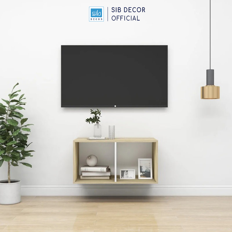 Kệ Gỗ 2 Ngăn Treo Tường Trang Trí SIB Decor KT521