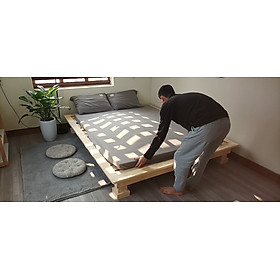 Giường ngủ gỗ CT16 Juno Sofa màu gỗ tự nhiên