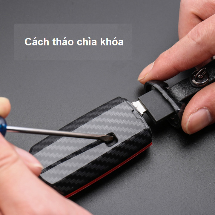 Bao da cacbon cao cấp bọc chìa khóa hãng xe Mazda
