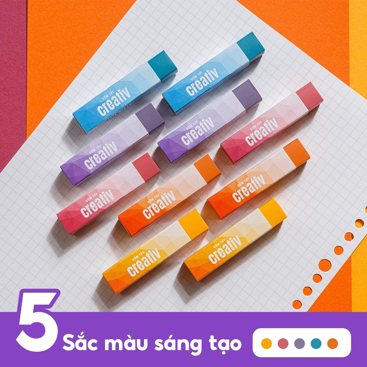 Gôm Tẩy Creativ - Thiên Long E-031 - Màu Xanh