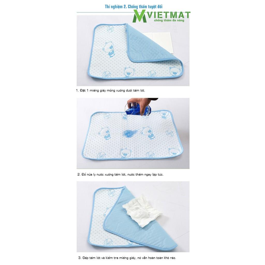 Tấm lót chống thấm cho bé VIETMAT 1 tấm size 50x70cm và 1 tấm size 70x100cm