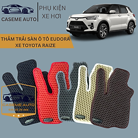 [TOYOTA RAIZE] Thảm Trải Sàn, Lót Sàn Ô Tô Cao Su Eudora CloudFoam Thiết Kế Theo Xe Dành Cho Xe TOYOTA RAIZE, Chống Nước, Không Mùi, Ngăn Bụi Bẩn, Dễ Vệ Sinh - Hàng Chính Hãng