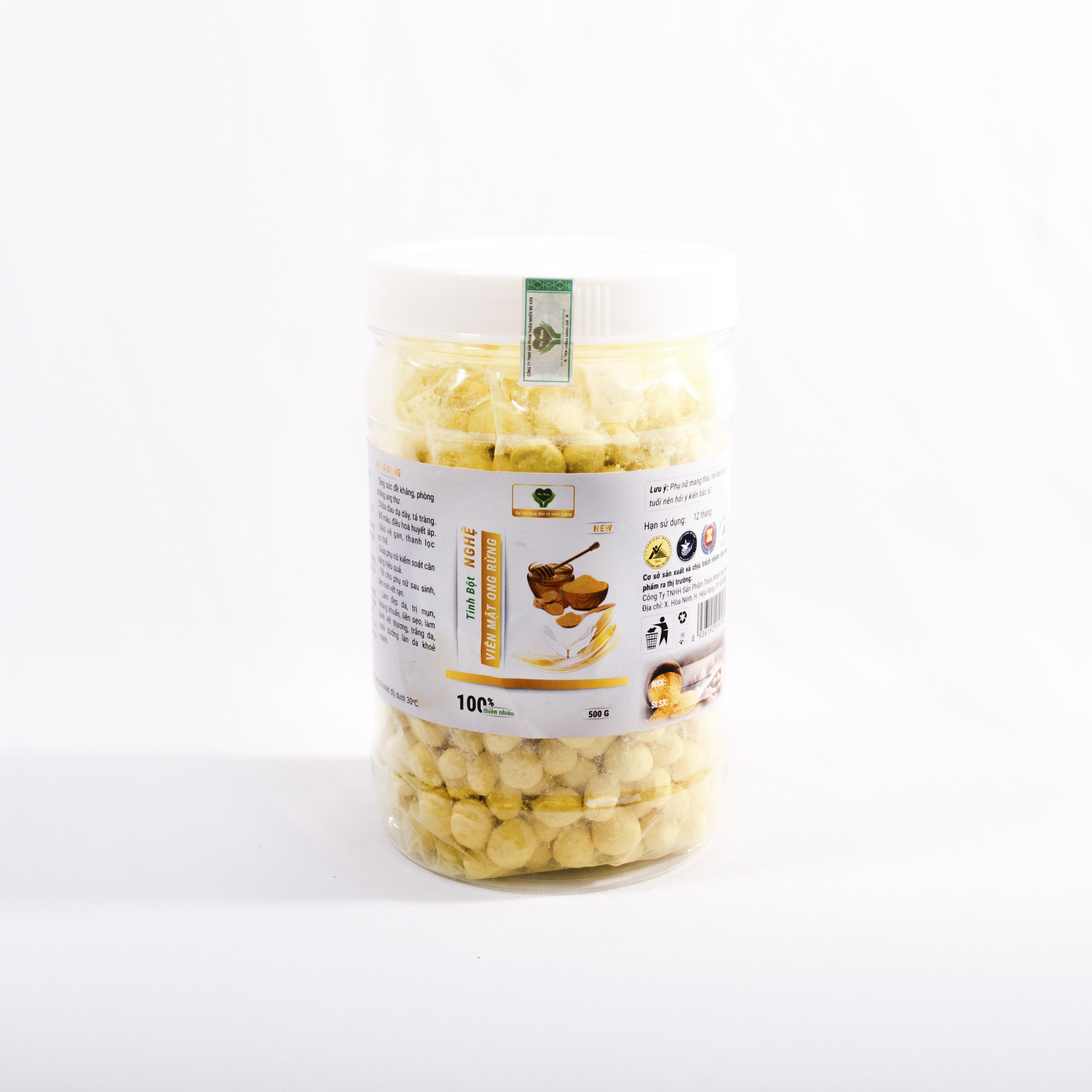 Tinh Bột Nghệ Nguyên Chất MẸ KEN - (Loại viên mật ong rừng 500g)