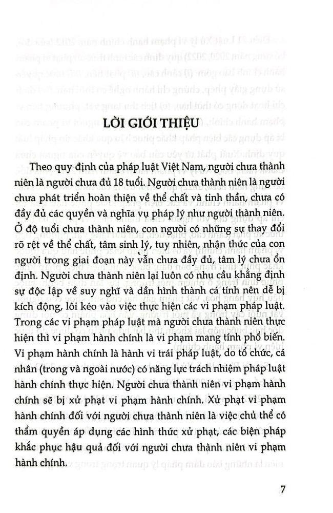 Xử Phạt Vi Phạm Hành Chính Đối Với Người Chưa Thành Niên - Thực Trạng Và Hướng Hoàn Thiện