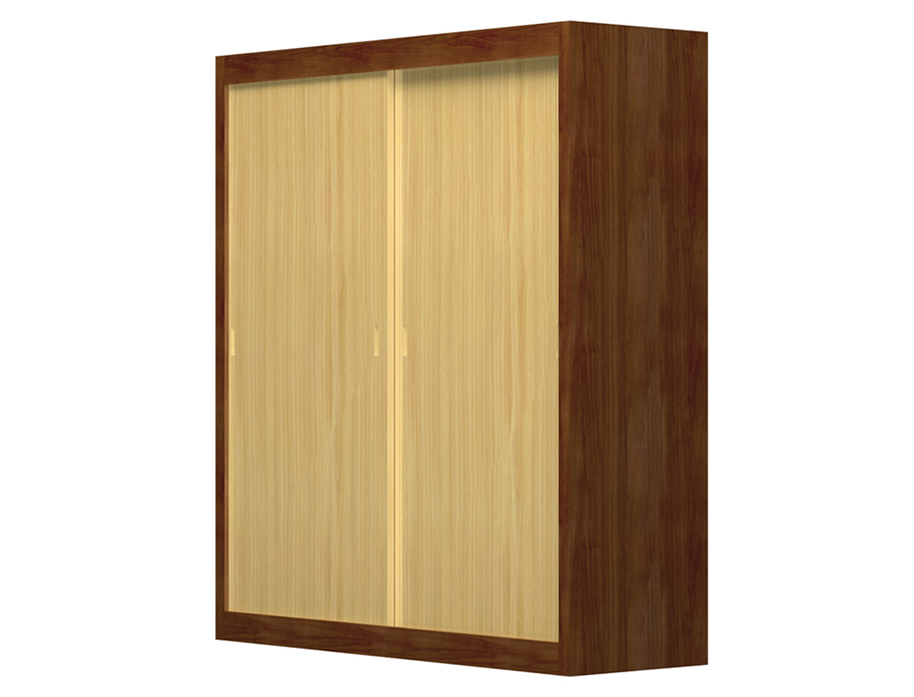 TỦ QUẦN ÁO GỖ CÔNG NGHIỆP 2 CÁNH CỬA LÙA OHAHA - CL024