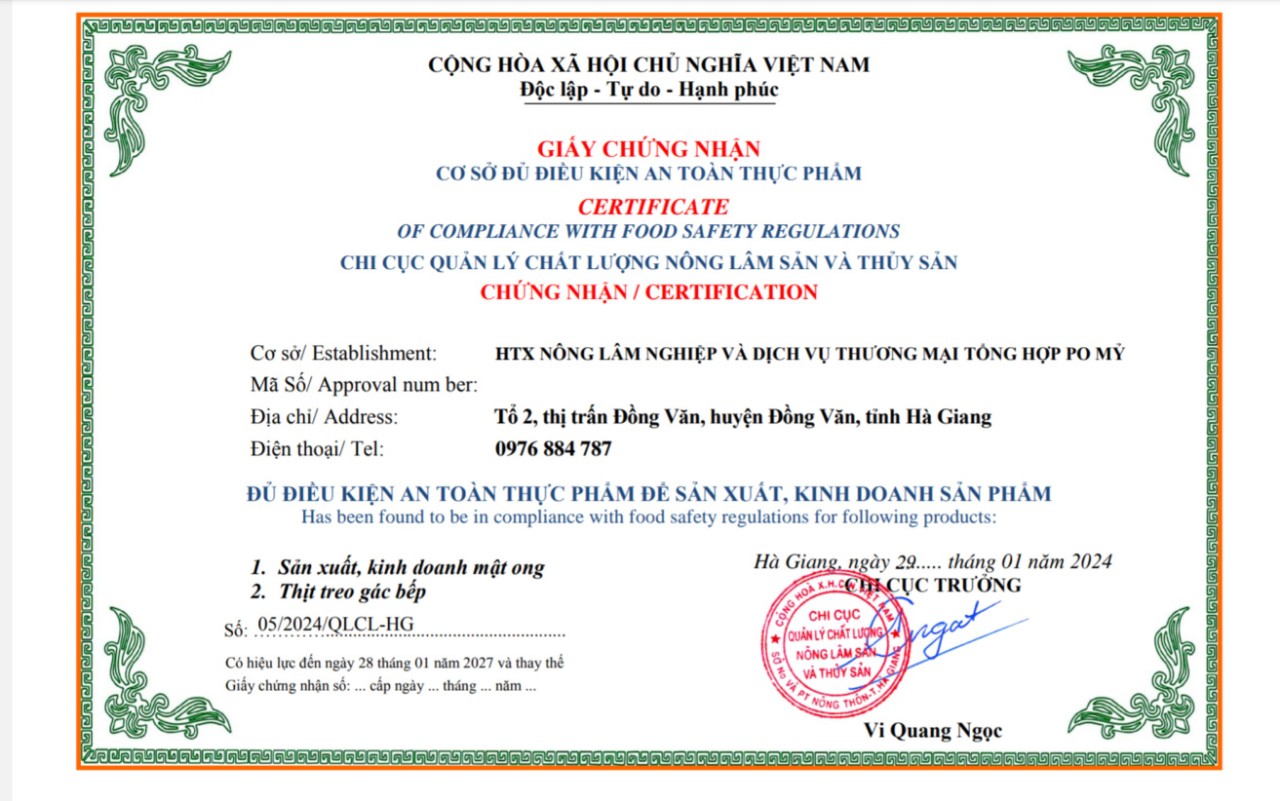 MẬT ONG BẠC HÀ CHÍNH HÃNG PO MỶ OCOP HÀ GIANG, MẬT ONG BẠC HÀ NGUYÊN CHẤT HÀ GIANG