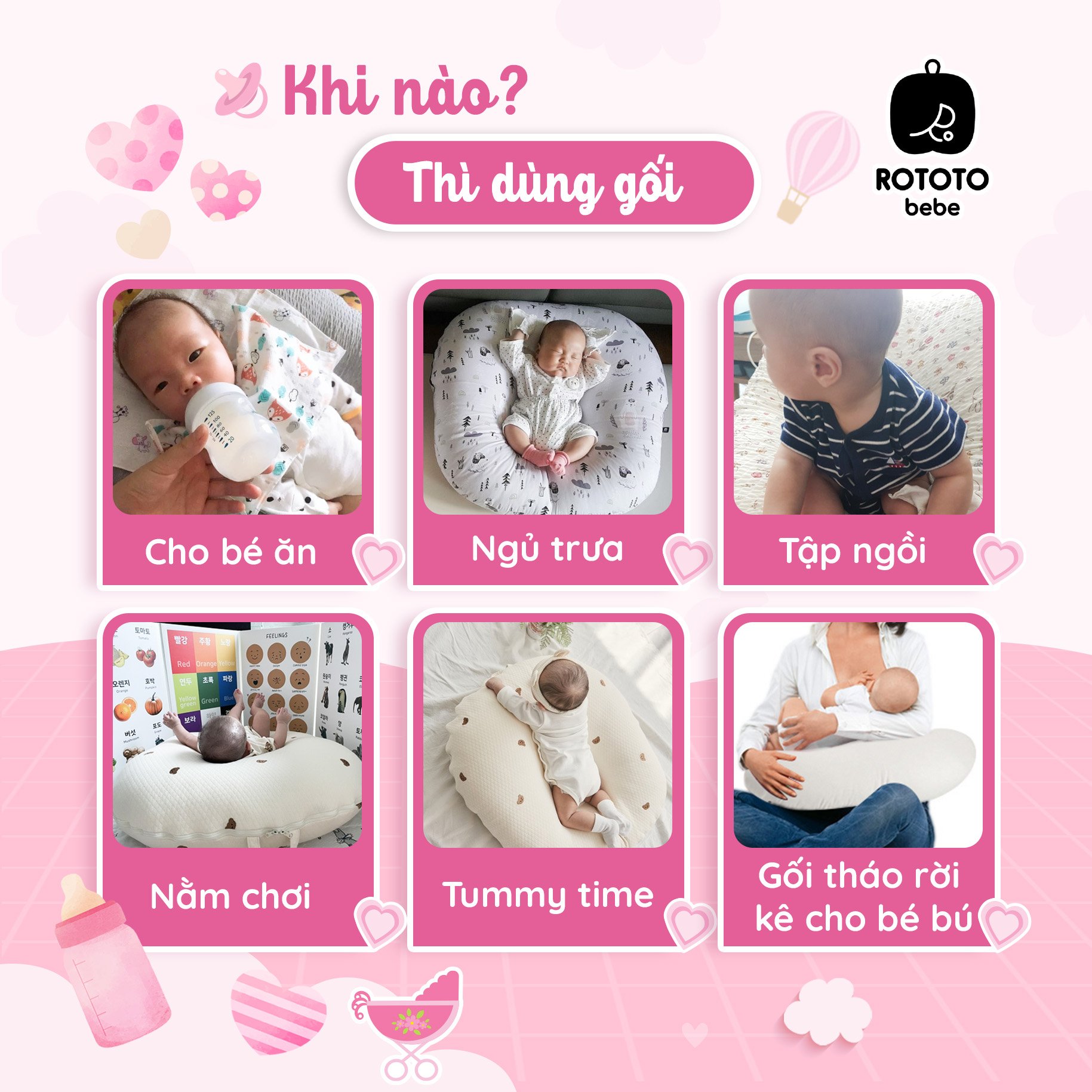 Gối chống trào ngược cho bé Rototo Bebe chất liệu đặc biệt Ripple gợn sóng - Caro bạc hà