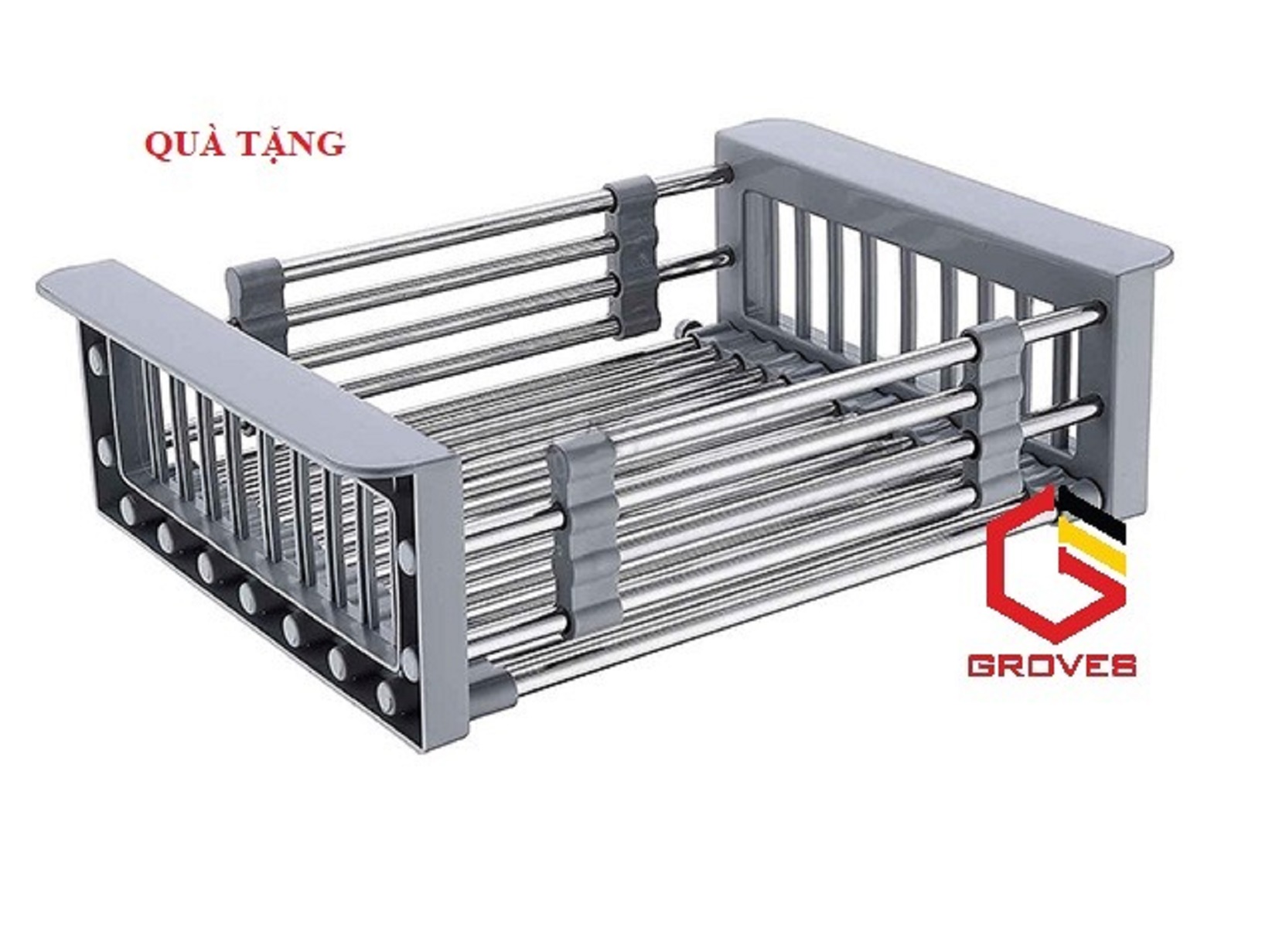 CHẬU RỬA BÁT CÓ BÀN INOX 304 CAO CẤP NHẬP KHẨU, GRBC 100x 48 cm