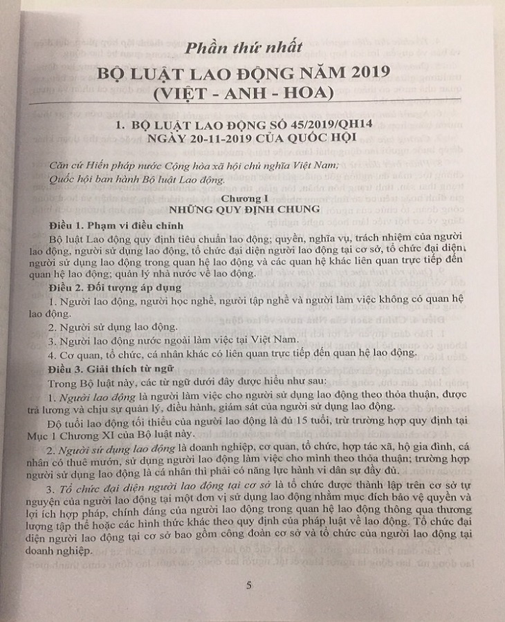 Bộ Luật Lao Động - Labor Code - Chính Sách Tăng Lương, Hệ Thống Thang Bảng Lương 2020