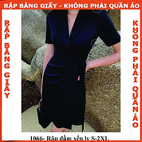 Rập giấy A0 đầm xếp ly cổ ve mã 1066 (BẢN VẼ)
