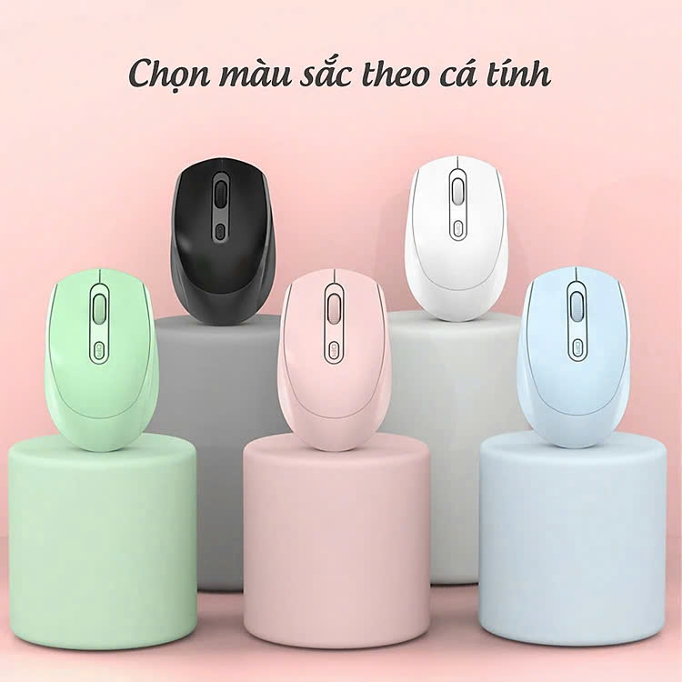 Chuột không dây wireless 2.4Ghz sạc pin, chồng ồn, DIP1600 chuyên dùng cho máy tính, laptop, tivi MÀU ĐEN - Hàng Nhập Khẩu