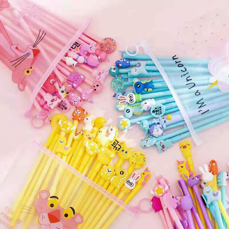 Comb 20 cây bút bi thú cho bé kèm túi zip ,nhiều màu sắc ,ngộ nghĩnh ,xinh xắn ,đáng yêu cho bé tha hồ lựa chọn
